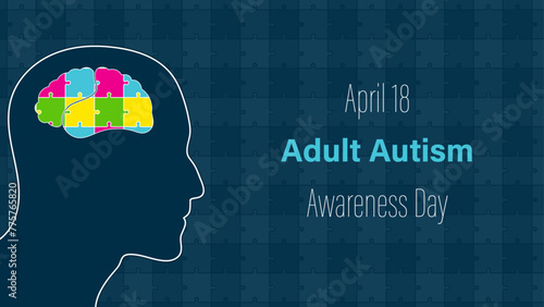 Adult autism awareness day, vector Illustration