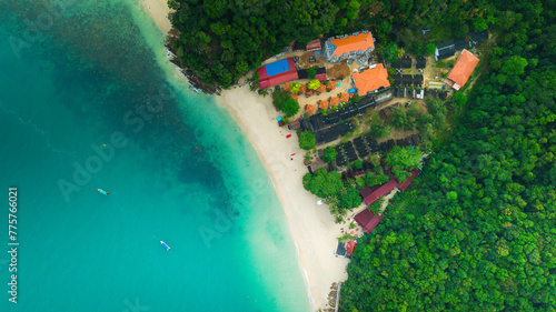 Aerial view Kapas Island Terengganu Malaysia. photo