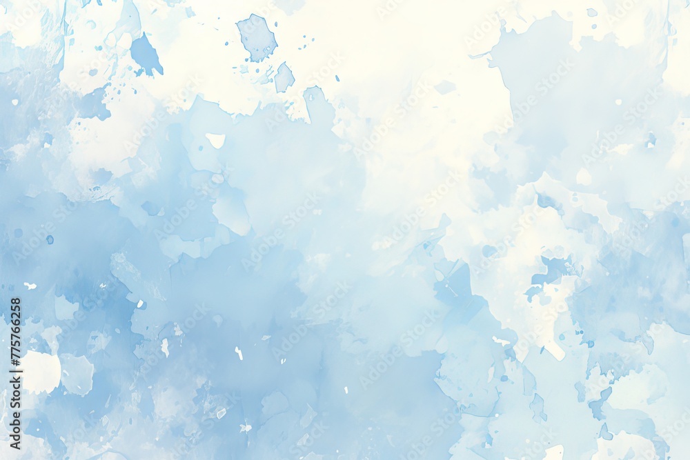 Abstract blue watercolor background with light skyblue and cyan colors