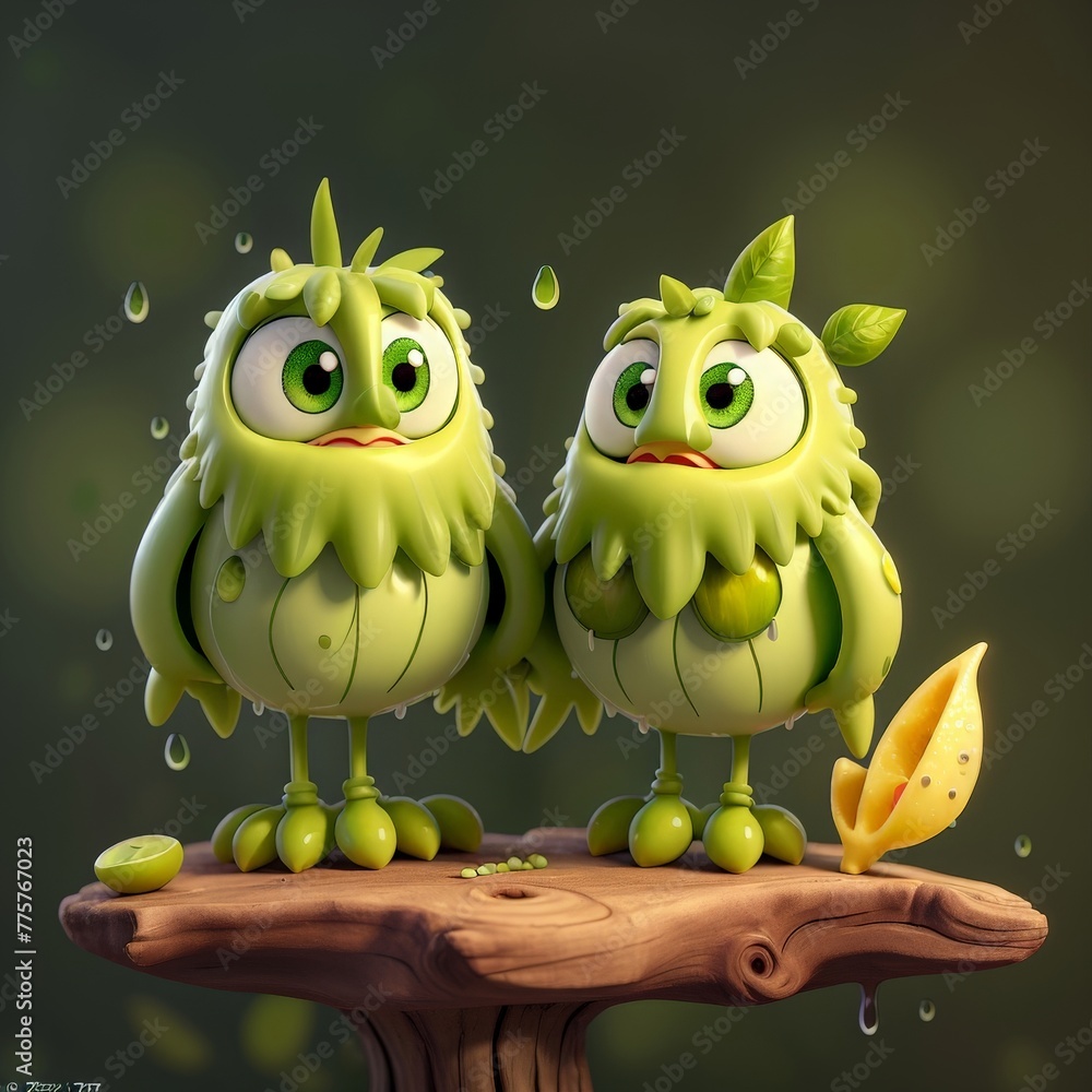 Obraz premium green alien monster