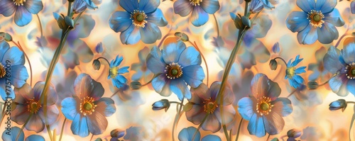 forget me not blue flowers texture, x ray pattern wallpaper background, floral springh theme