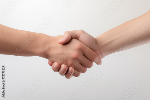 Wallpaper Mural Handshake on white background. World of work. Offer accepted. Friendship at work. Help others. Association. Torontodigital.ca