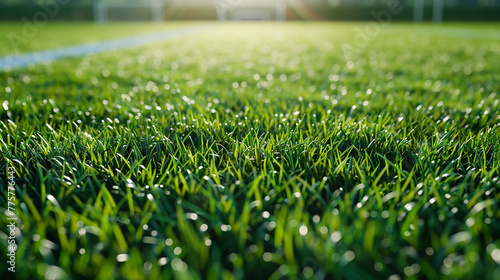 Fresh green grass for football sport  football field  soccer field  team sport texture