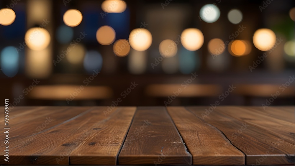 wooden table and background, ai generated