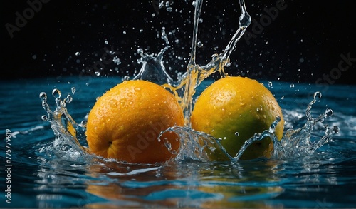 Orange in water