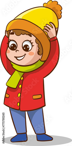  vector illustrations of children wearing clothes .children changing dresses and trousers.