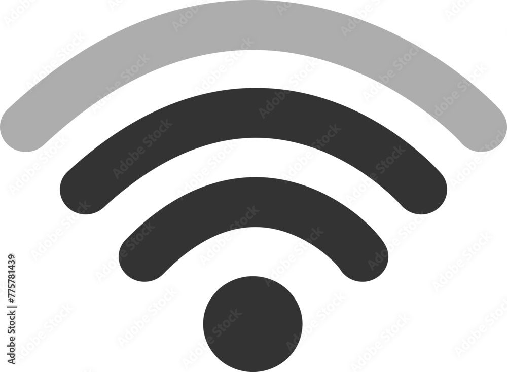 Wifi Signal 3 of 4 icon wireless symbol connection Wifi Signal 3 of 4 icon wireless symbol connection