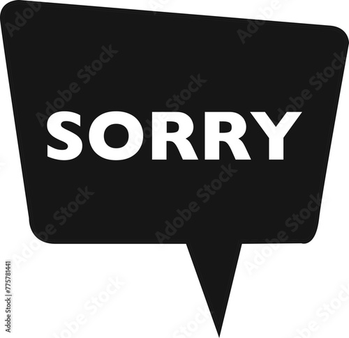 Sorry Speech Bubble
