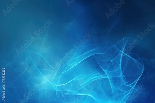 Serene Abstract blue background. Wavy curve design. Generate Ai