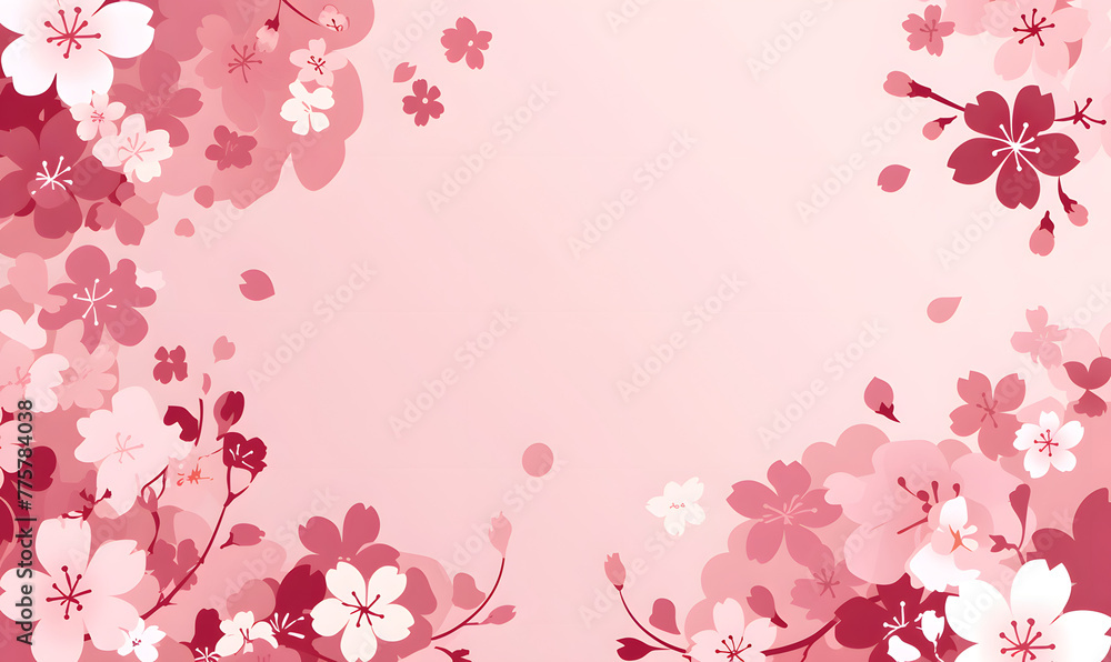 Cherry Blossom frame ,Generative AI Cherry Blossom frame ,Generative AI
