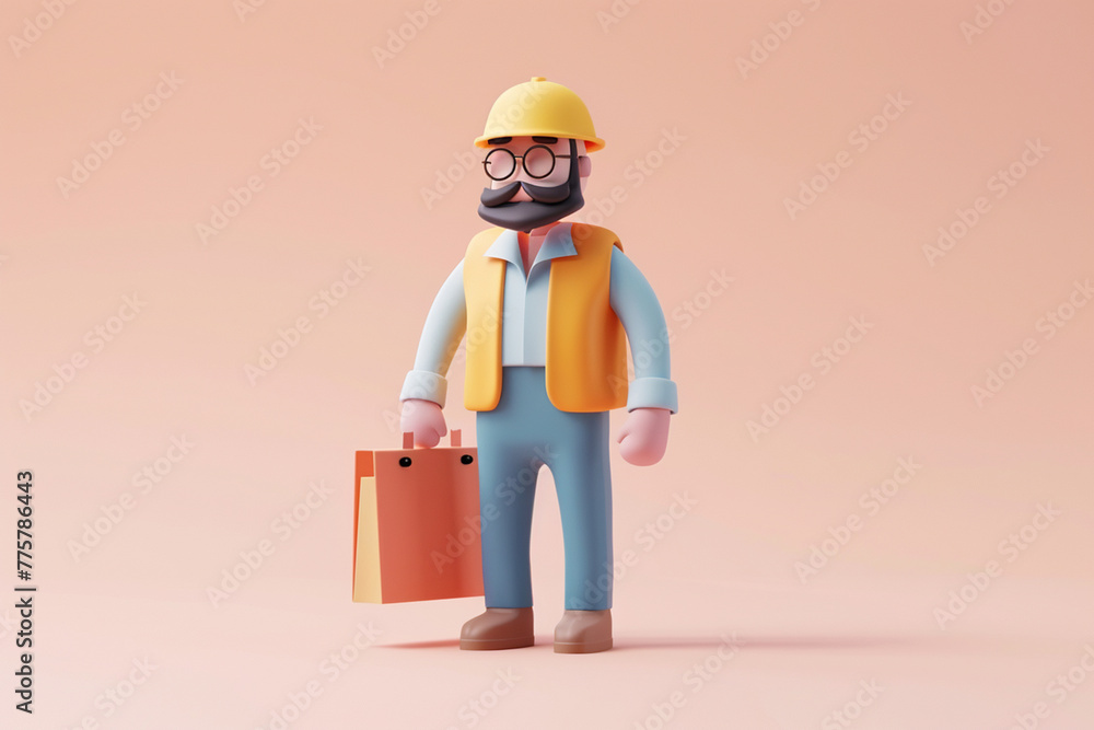 business employe 3d icon isolated