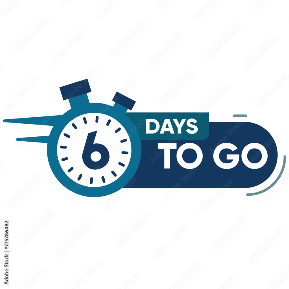 6 days to go with timer 6 days to go with timer