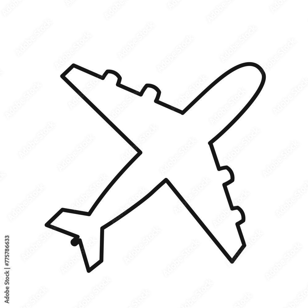 Obraz premium Plane icon. Flight transport symbol