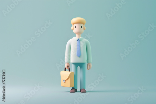 business employe 3d icon isolated