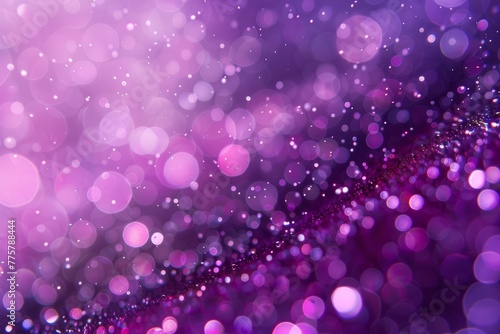 Ethereal Purple Particle Bokeh on Dark Backdrop