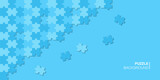 Abstract blue puzzle background. Vector EPS 10