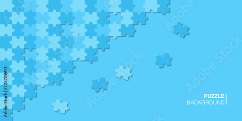 Abstract blue puzzle background. Vector EPS 10