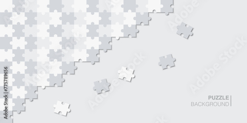 Abstract white puzzle background. Vector EPS 10