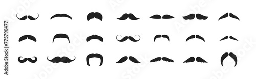 Mustache icon set. Vector EPS 10