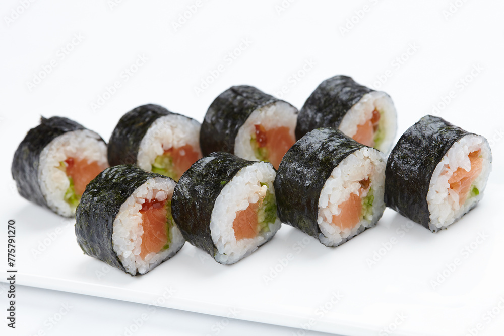 tasty sushi on the white tasty sushi on the white