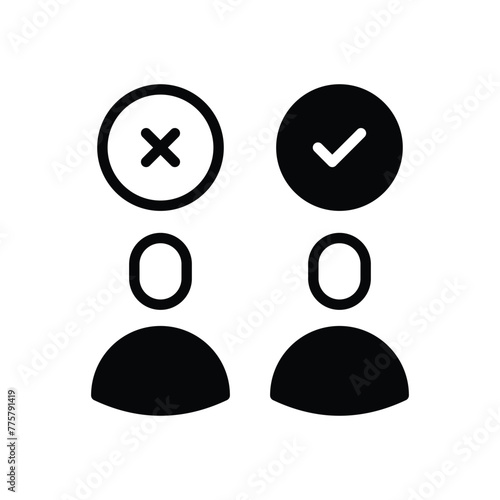 yes or no vector icon