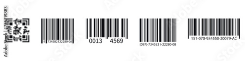 set of various type of blank barcodes. vector template