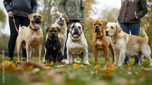 Comprehensive Dog Training Techniques Demonstrated by Professional Trainers with Various Dog Breeds photo