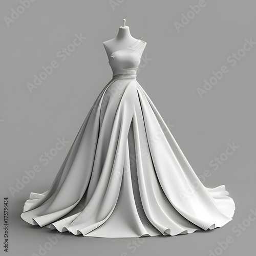 have a dress on display for a wedding ceremony. Generative AI