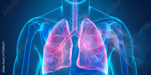 3D Illustration: Exploring Human Lung Anatomy, Diseased Lungs Anatomy: Understanding Respiratory Disorders