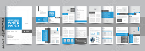 Company white paper design vector layout or booklet and catalog design template layout
