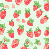 seamless pattern with strawberries