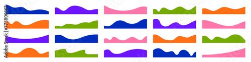 Set of border, separator, divider shape for wallpaper, cover, banner, card, frame vector illustration