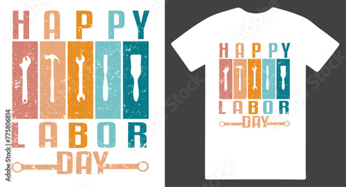 Happy International worker's day T shirt design vector .