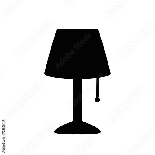 table lamp Night Illustration Silhouette Shape Element Art