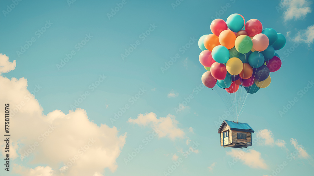 Obraz premium Balloon House , generative ai