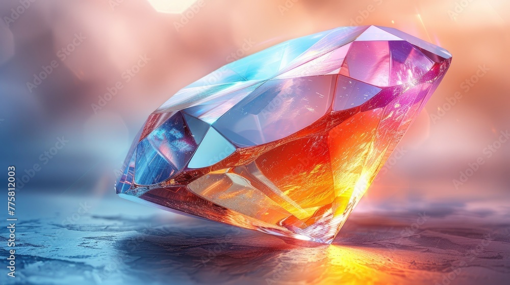 Vibrant multicolored crystal illusion Vibrant multicolored crystal illusion