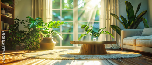 Bright and Airy Space with Green Plants, A Modern Home Design Emphasizing Light and Natural Beauty