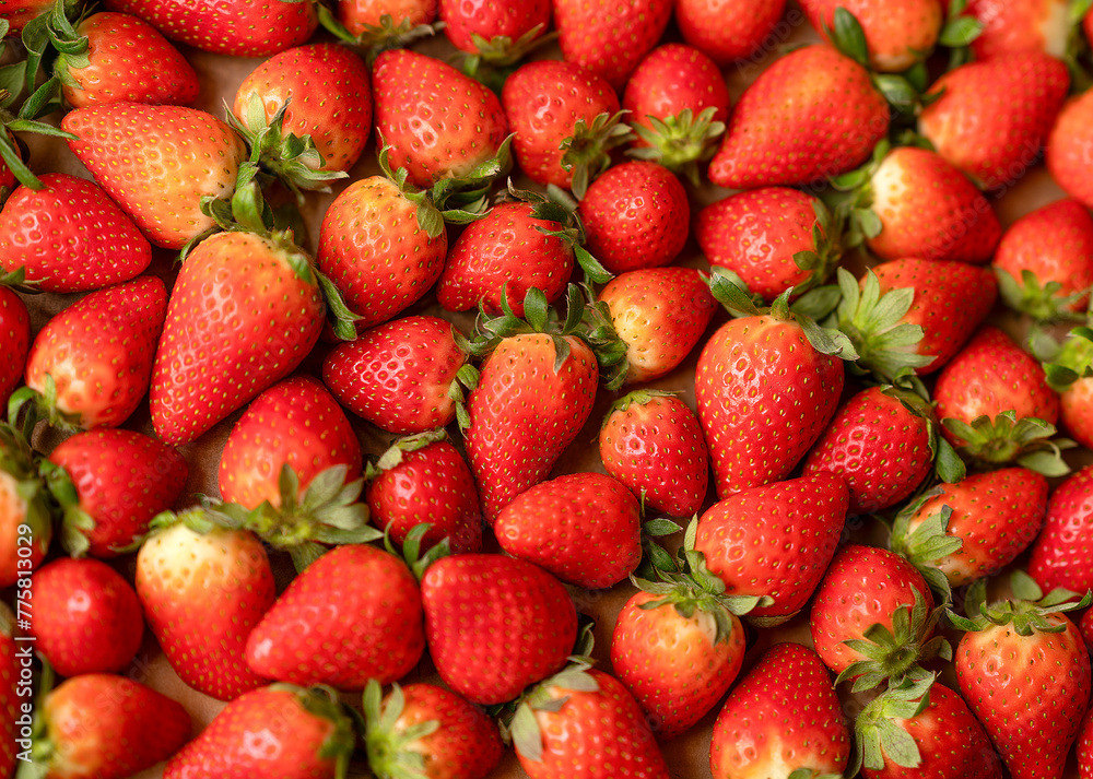 Strawberry background. Strawberries. Full Frame Filled with Ripened Strawberries Strawberry background. Strawberries. Full Frame Filled with Ripened Strawberries