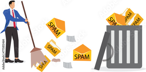 Clean out junk files and junk messages, annoying web digital spam, overloaded spam and junk messages