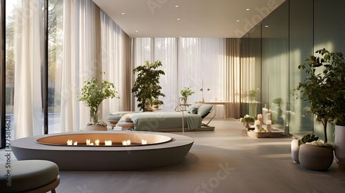 Interior of modern living room. 3d rendering  3d illustration.