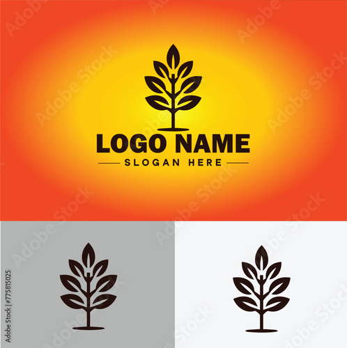 plant logo icon vector for business app icon farm Tree plant agriculture logo template