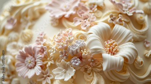 Exquisite piping work adorning a meticulously crafted birthday cake, a true masterpiece. © Arbaz