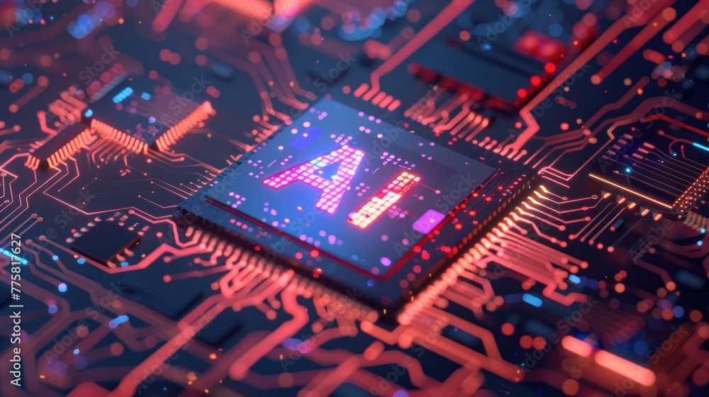 AI Microchip Artwork - Intricate Design and Embossed Lettering AI Microchip Artwork - Intricate Design and Embossed Lettering