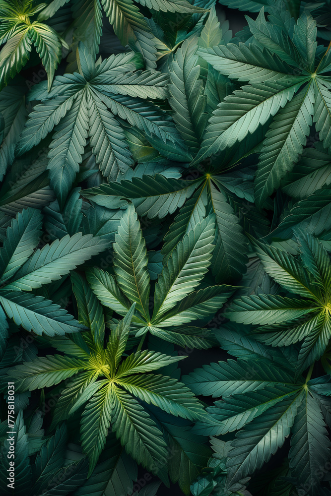 Majestic soft cannabis marijuana background 