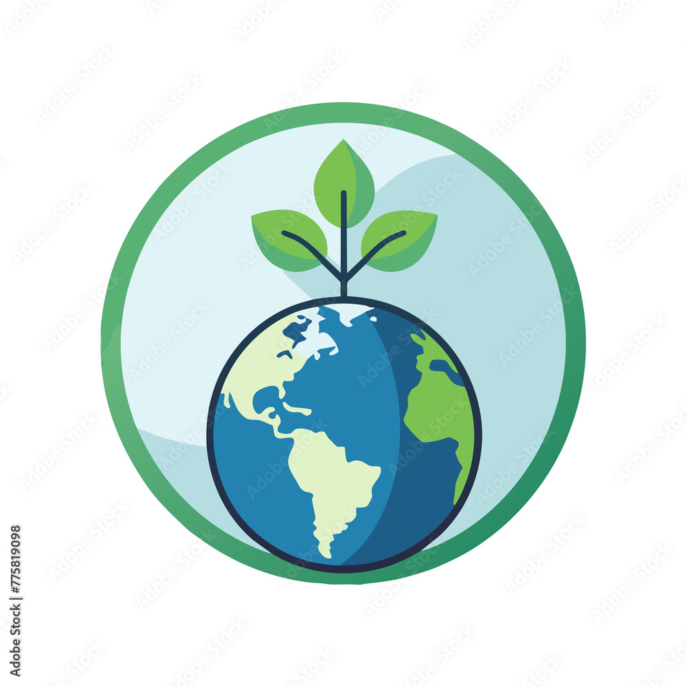 simple logo for earth day with a globe and a tree simple logo for earth day with a globe and a tree