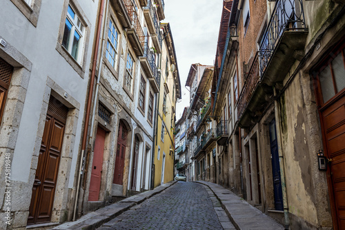 Belomonte Street with residential buildings in Porto, Portugal