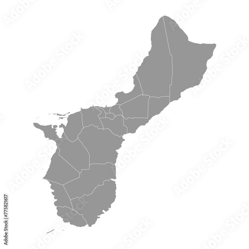 Guam map with administrative divisions. Vector illustration. photo