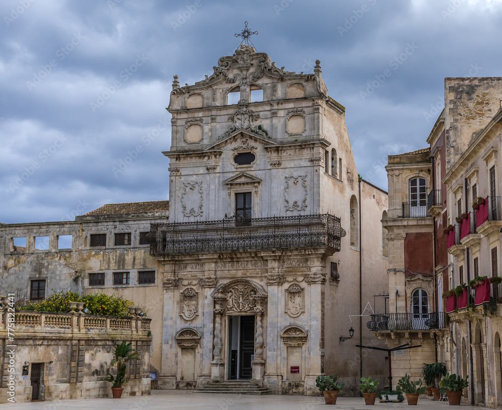 St Lucy Church on Cathedral Square, Ortygia island, Syracuse on Sicily Island, Italy
