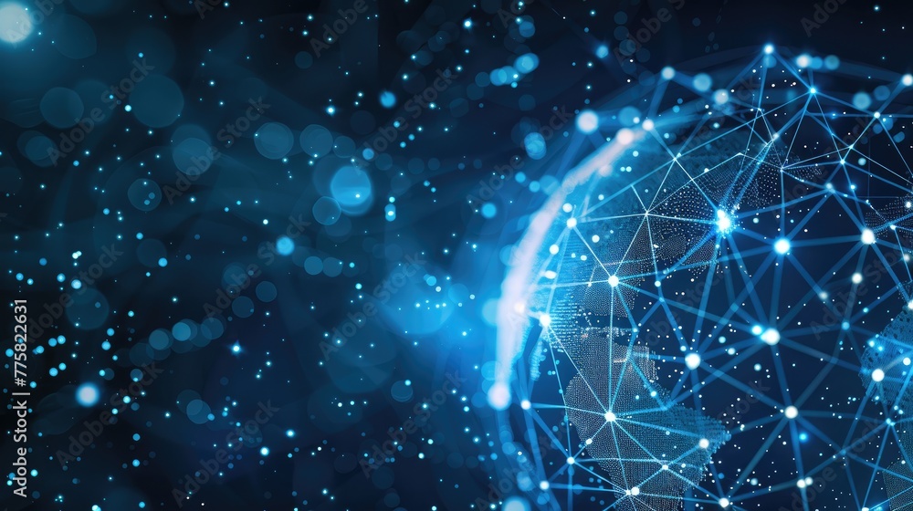 Obraz premium Global network connection and technology concept.