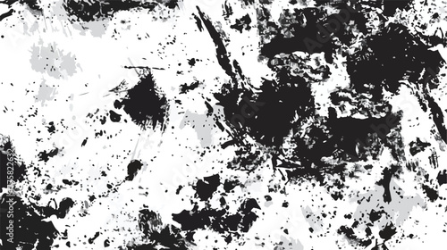 Grunge black and white pattern. Monochrome particles © Aliha